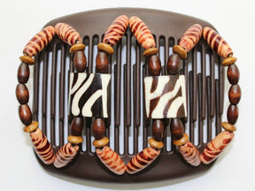 African Butterfly Hair Comb - Stones & Bones Brown 47