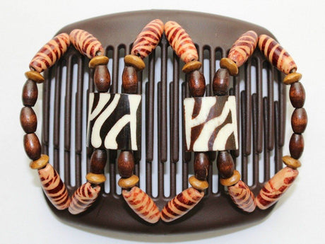 African Butterfly Hair Comb - Stones & Bones Brown 47