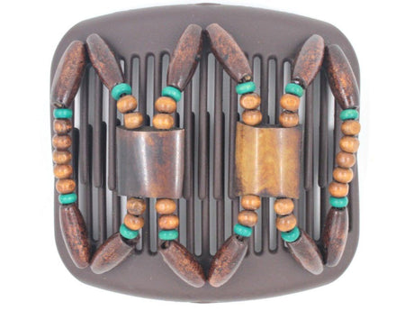 African Butterfly Hair Comb - Stones & Bones Brown 66