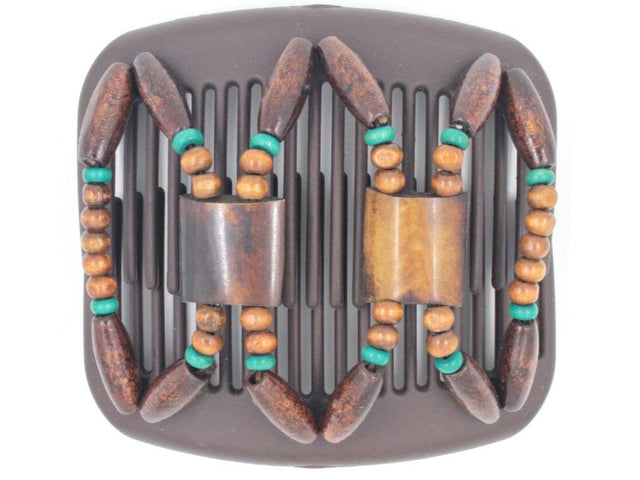 African Butterfly Hair Comb - Stones & Bones Brown 66