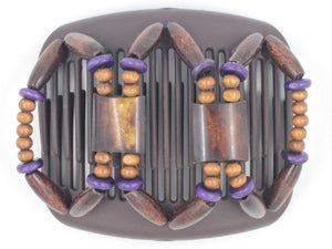 African Butterfly Hair Comb - Stones & Bones Brown 68