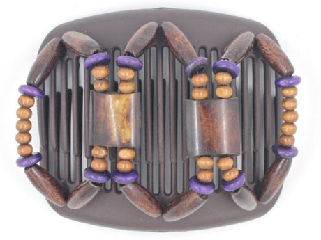 African Butterfly Hair Comb - Stones & Bones Brown 68