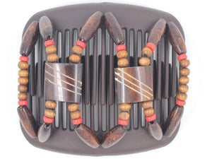 African Butterfly Hair Comb - Stones & Bones Brown 69