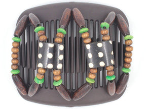 African Butterfly Hair Comb - Stones & Bones Brown 70