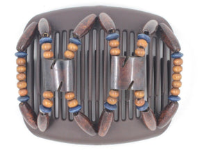 African Butterfly Hair Comb - Stones & Bones Brown 71