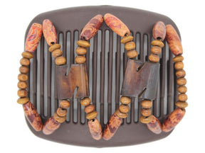 African Butterfly Hair Comb - Stones & Bones Brown 77