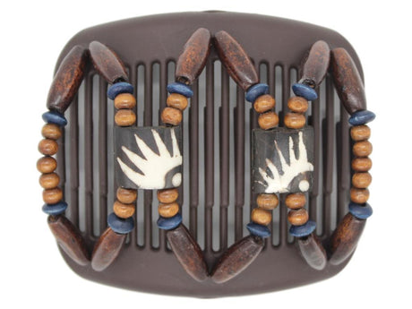 African Butterfly Hair Comb - Stones & Bones Brown 78