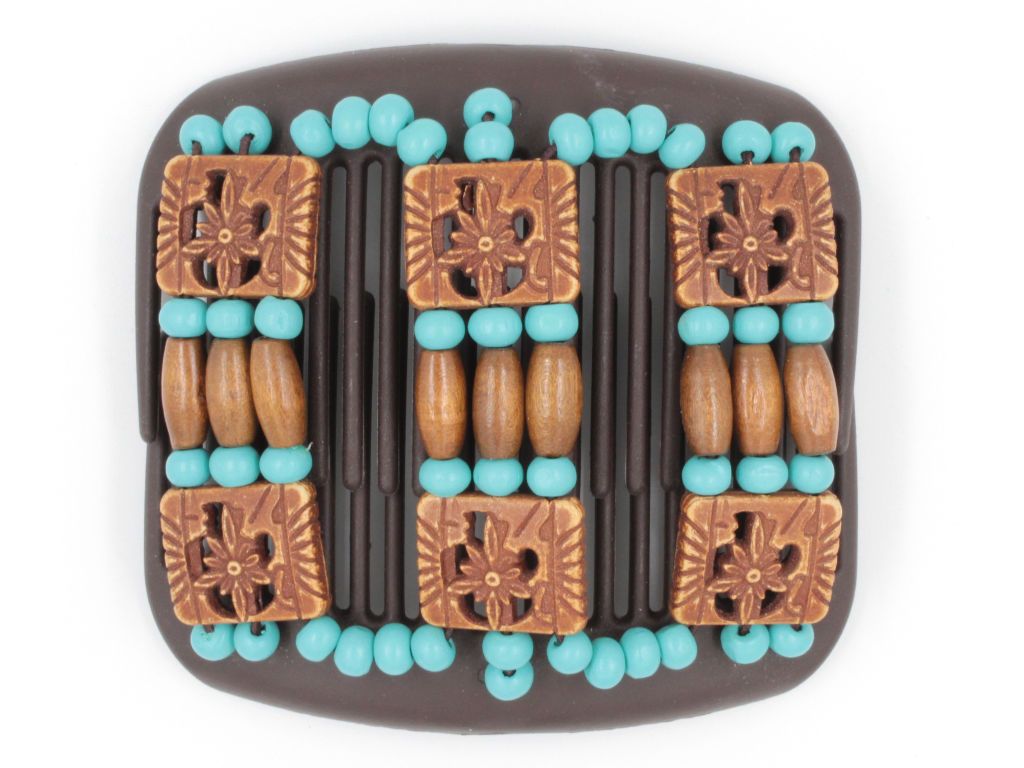 African Butterfly Hair Comb - Tripla Brown 32