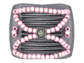 African Butterfly LadyBug Hair Comb - Black Pearl 17