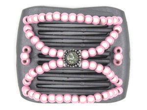 African Butterfly LadyBug Hair Comb - Black Pearl 17