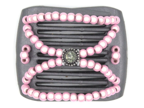 African Butterfly LadyBug Hair Comb - Black Pearl 17