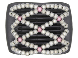 African Butterfly LadyBug Hair Comb - Black Pearl 19