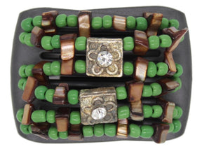 African Butterfly LadyBug Hair Comb - Black Pearl 23