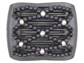 African Butterfly LadyBug Hair Comb - Black Pearl 29