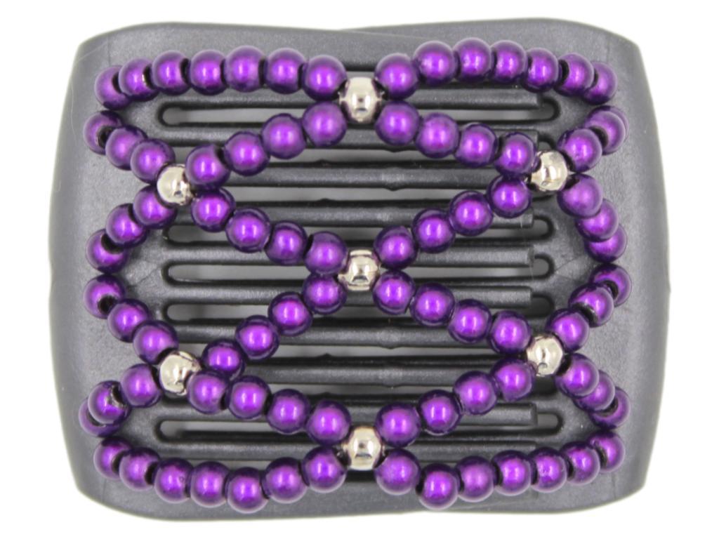 African Butterfly LadyBug Hair Comb - Black Pearl 35