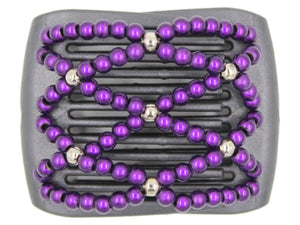 African Butterfly LadyBug Hair Comb - Black Pearl 35