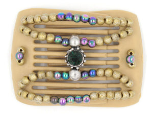 African Butterfly LadyBug Hair Comb - Blonde 10