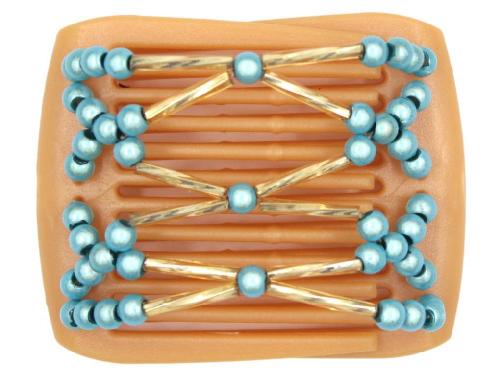 African Butterfly LadyBug Hair Comb - Blonde Pearl 26