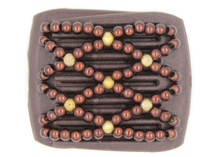 African Butterfly LadyBug Hair Comb - Brown 18
