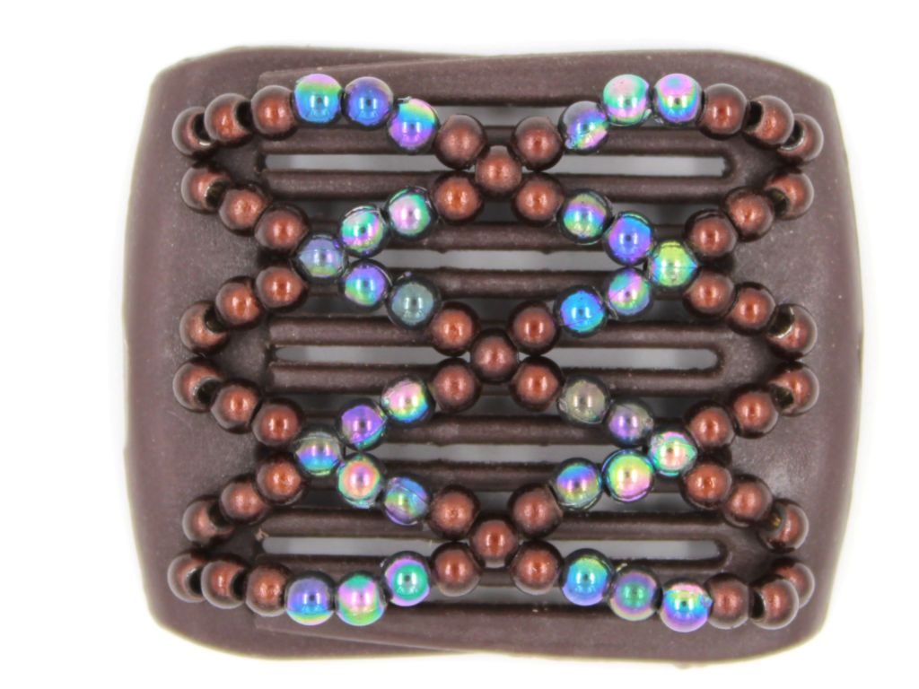 African Butterfly LadyBug Hair Comb - Brown 19