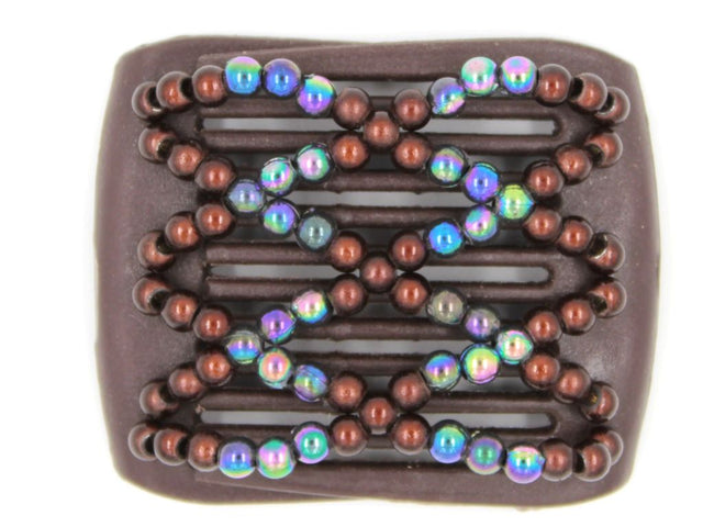 African Butterfly LadyBug Hair Comb - Brown 19