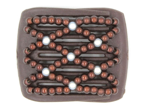 African Butterfly LadyBug Hair Comb - Brown 21