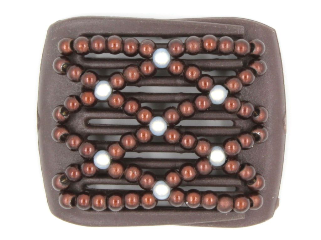 African Butterfly LadyBug Hair Comb - Brown 21