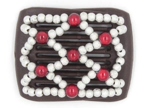 African Butterfly LadyBug Hair Comb - Brown 26