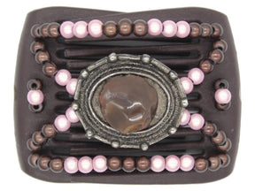 African Butterfly LadyBug Hair Comb - Brown 31