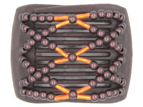 African Butterfly LadyBug Hair Comb - Brown 33