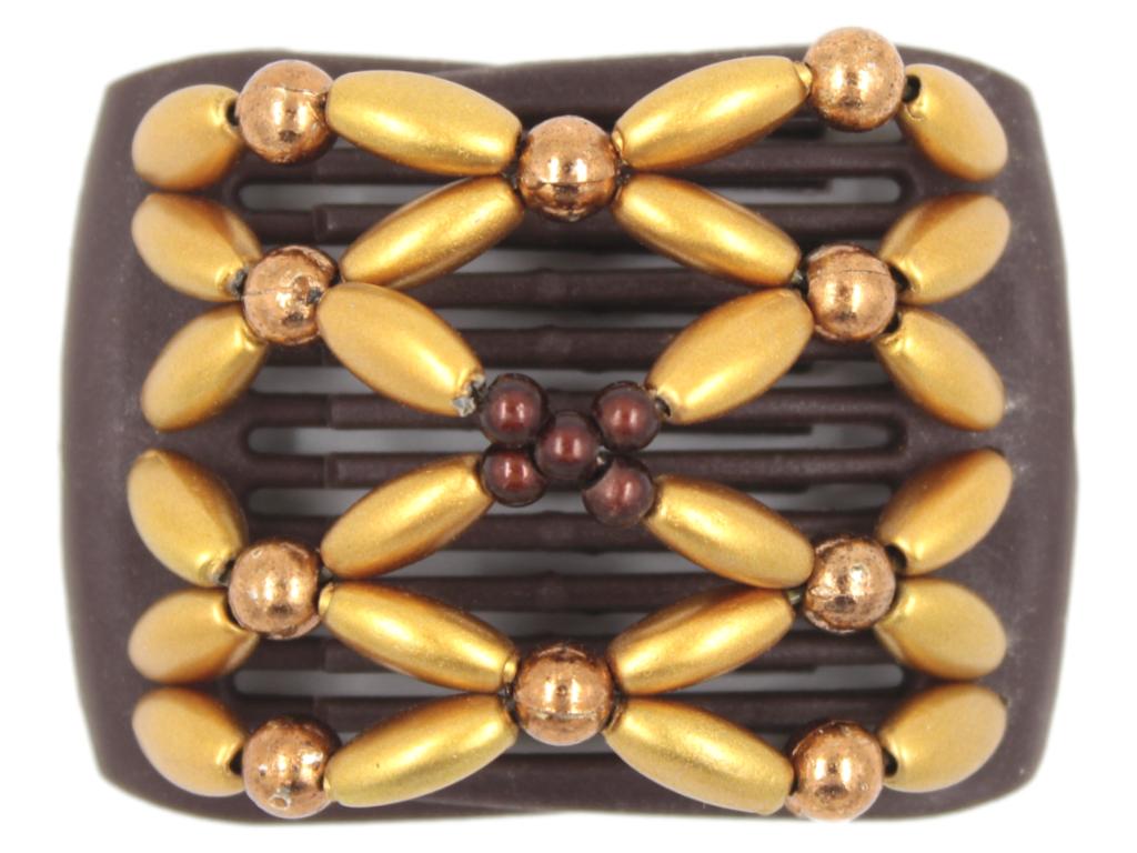 African Butterfly LadyBug Hair Comb - Brown 43