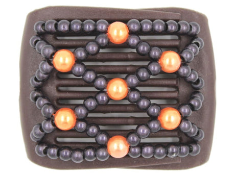 African Butterfly LadyBug Hair Comb - Brown 44