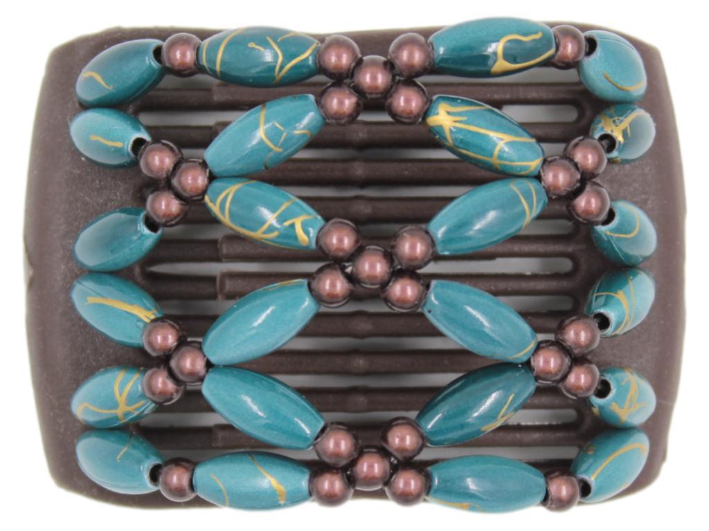 African Butterfly LadyBug Hair Comb - Brown 46