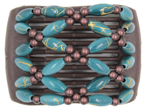 African Butterfly LadyBug Hair Comb - Brown 46