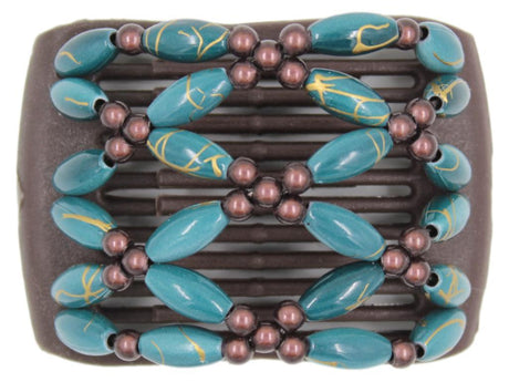 African Butterfly LadyBug Hair Comb - Brown 46