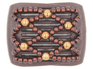 African Butterfly LadyBug Hair Comb - Brown 48