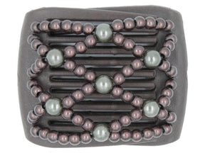 African Butterfly LadyBug Hair Comb - Brown 56