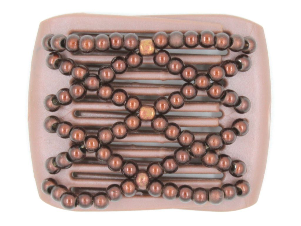 African Butterfly LadyBug Hair Comb - Brown Pearl 12