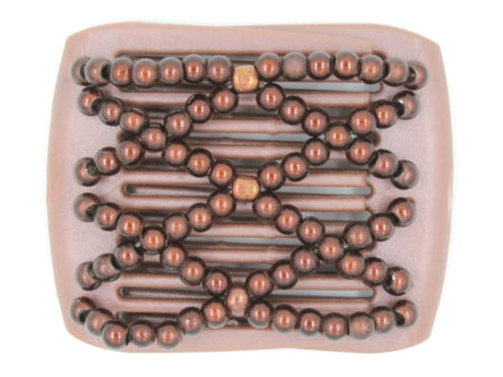 African Butterfly LadyBug Hair Comb - Brown Pearl 12