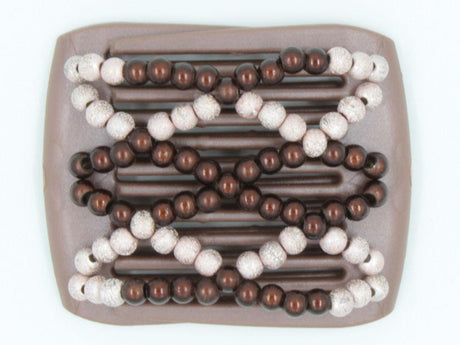 African Butterfly LadyBug Hair Comb - Brown Pearl 13