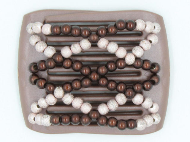 African Butterfly LadyBug Hair Comb - Brown Pearl 13