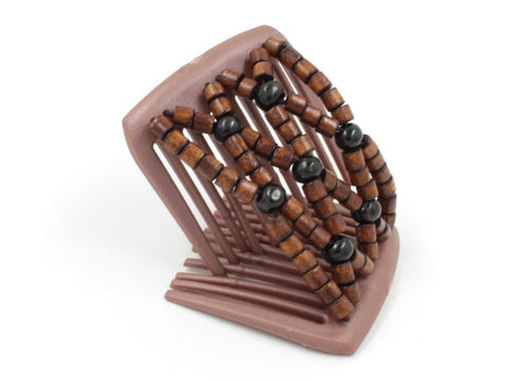 African Butterfly LadyBug Hair Comb - Brown Pearl 36