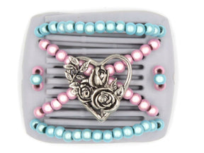 African Butterfly LadyBug Hair Comb - Gray 06