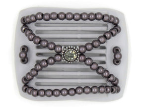 African Butterfly LadyBug Hair Comb - Gray 10