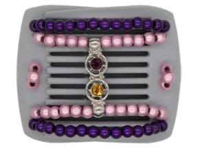 African Butterfly LadyBug Hair Comb - Gray 23