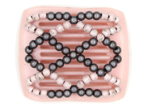 African Butterfly LadyBug Hair Comb - Pink Pearl 04