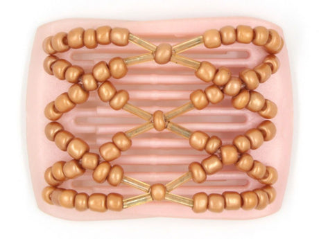 African Butterfly LadyBug Hair Comb - Pink Pearl 07