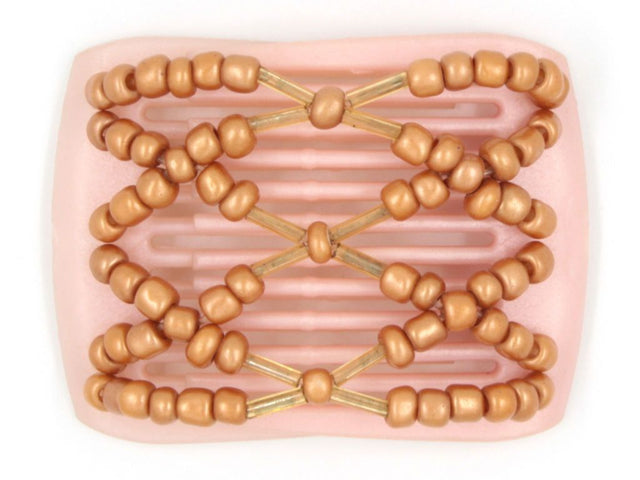 African Butterfly LadyBug Hair Comb - Pink Pearl 07