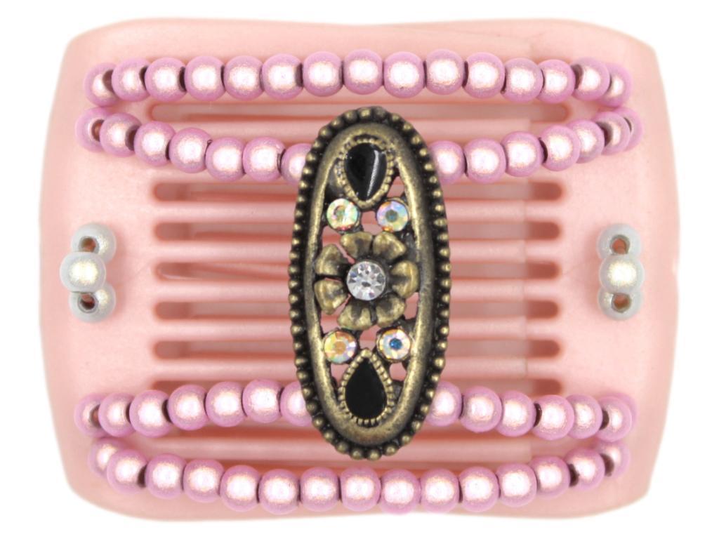 African Butterfly LadyBug Hair Comb - Pink Pearl 13