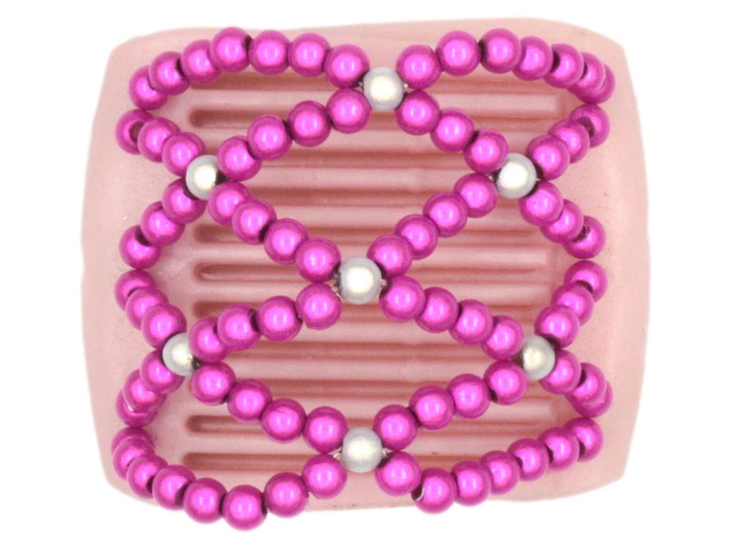 African Butterfly LadyBug Hair Comb - Pink Pearl 17